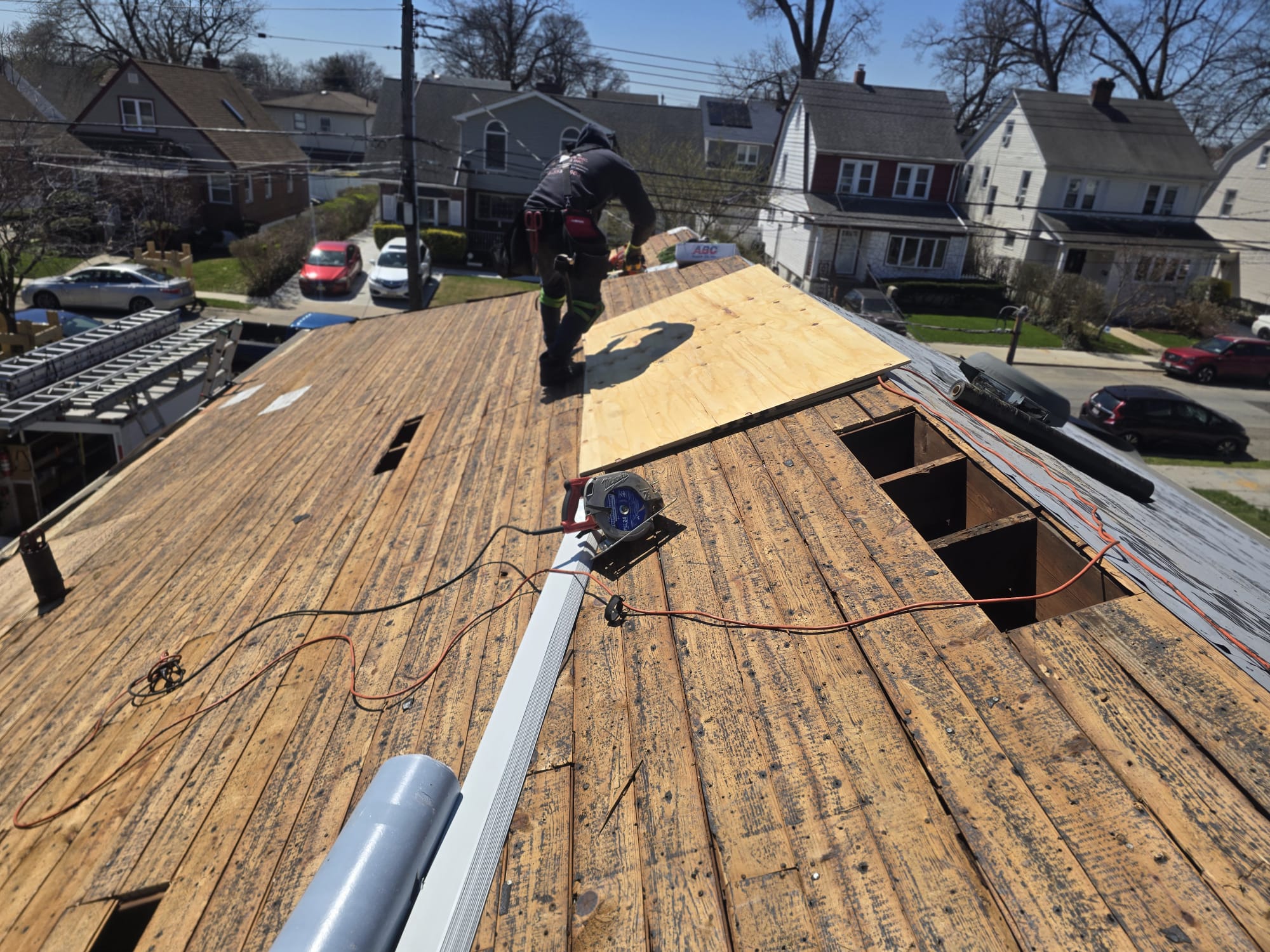 Residential home with a newly installed roof